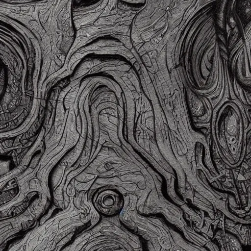 Prompt: 2 d, ancient ornate eldritch dark wood texture with silver veins, detailed texture, uvw, artstation