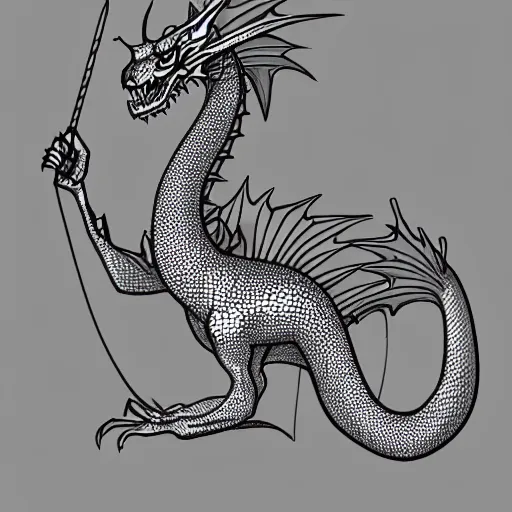 Prompt: amin faramarzian dragon design