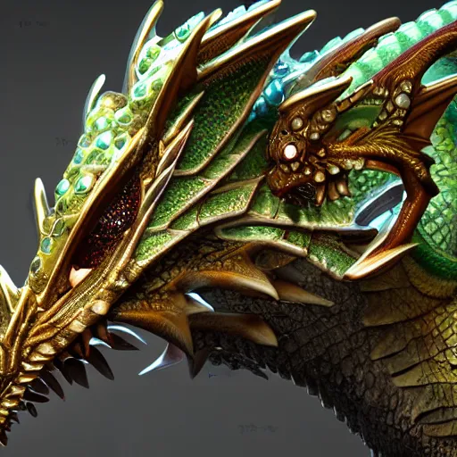 Prompt: dragon with clear jelly flesh and diamond lungs, 8 k, ultra realistic, rule of thirds, hyper detailed. n - 6