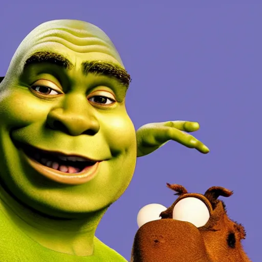 Image similar to shrek is larry david