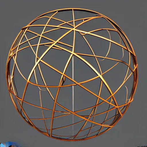 Prompt: Voroni diagram of a armillary sphere 8k Octane render 3D