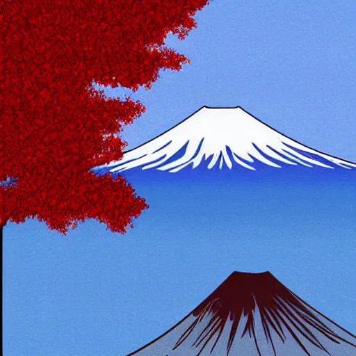 Prompt: mount fuji, by teeturtle. com