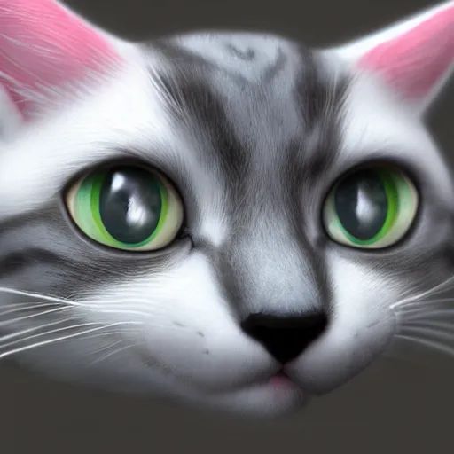 Image similar to close-up of a cat with cute faces live in its habitat, trending on artstation