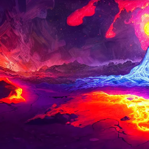 Image similar to a cosmic lava lamp, dynamic lighting, fantasy concept art, trending on art station, stunning visuals, creative, cinematic, ultra detailed