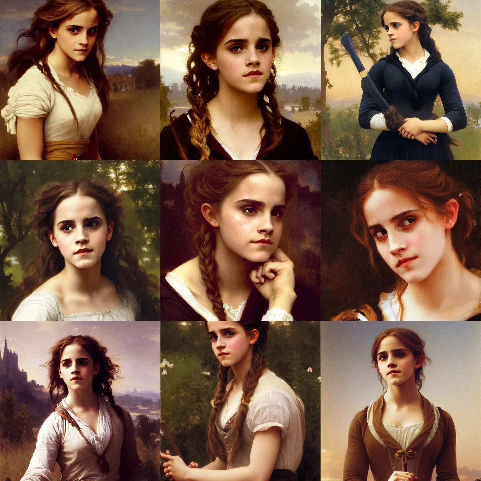 Painting of Emma Watson as Hermione Granger, surprised | Stable Diffusion |  OpenArt