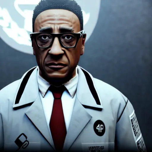 Prompt: Gustavo Fring in Rainbox six siege, 4k, highly detailed