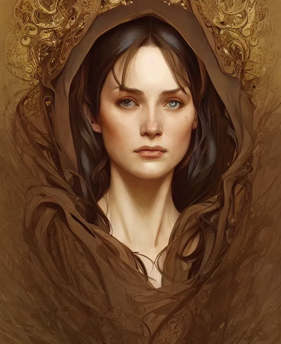 Image similar to portrait of a medieval woman, half body, d & d, fantasy, intricate, elegant, highly detailed, digital painting, artstation, concept art, art by artgerm and greg rutkowski and alphonse mucha, boris vallejo