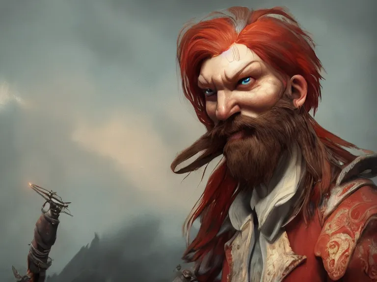 Image similar to Red Headed Slender Male Bard looking Shifty, RPG Character Reference, Oil Painting, Trending on Artstation, octane render, Insanely Detailed, 8k, HD