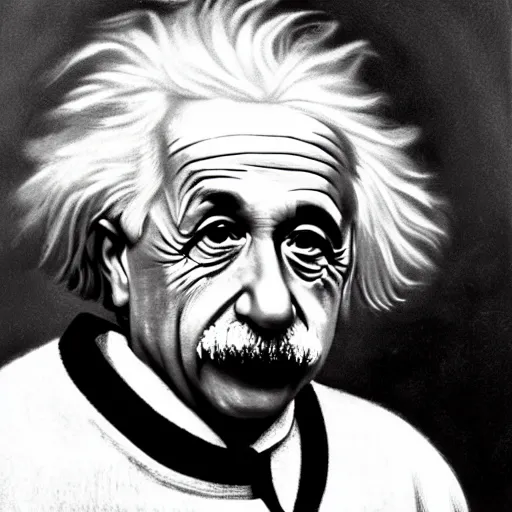 Prompt: albert einstein by west studio