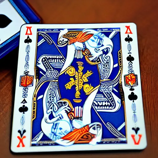 Image similar to blue eyes white dragon playing cards with exodia