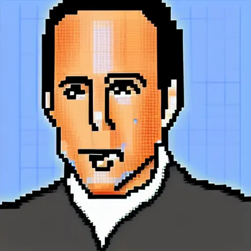 Image similar to Jerry Seinfeld pixel art, hyper realistic, HD, HQ, photo realistic