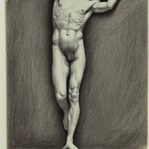 Image similar to a pencil study of a male body, berne hogarth, david hockney