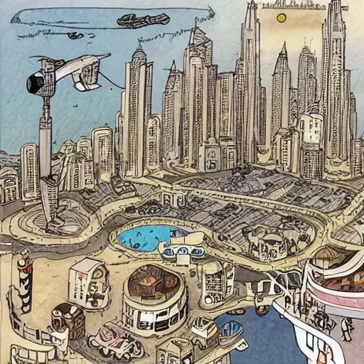 Image similar to gta : dubai, by mattias adolfsson