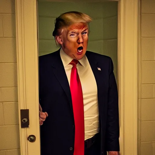 Image similar to donald trump in stranger things, stranger things style