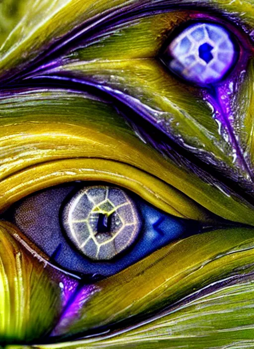 Image similar to montage of thin ringshaped irises, detailed colored textures, eyelashes, advanced art, art styles mix, from wikipedia, wet relections in eyes, sunshine, hd macro photograph, from side, grid of various eye shapes