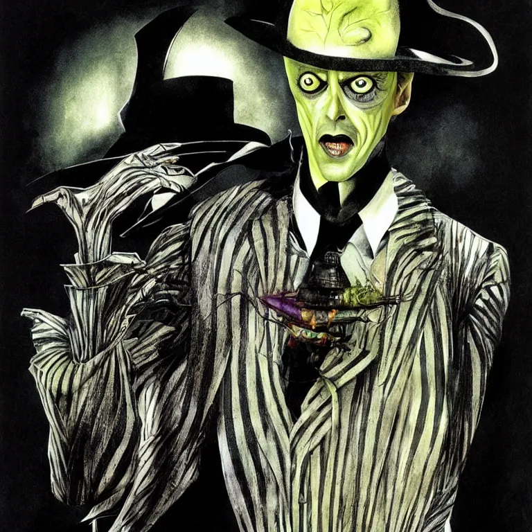 Image similar to Michael Keaton Beetlejuice by Dave McKean