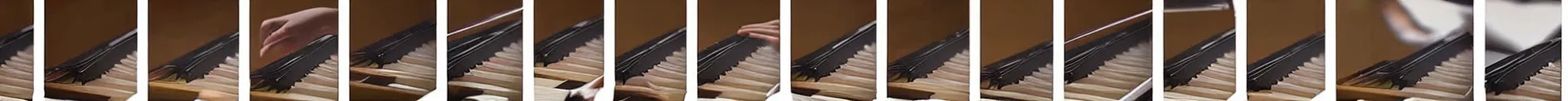 Image similar to 8 progressing frames from a video of a piano falling from a window