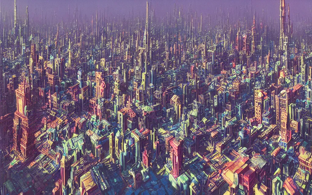 Image similar to plastic toy city potemkin fantastical cityscape, award winning digital art by bruce pennington, ultraviolet color palette