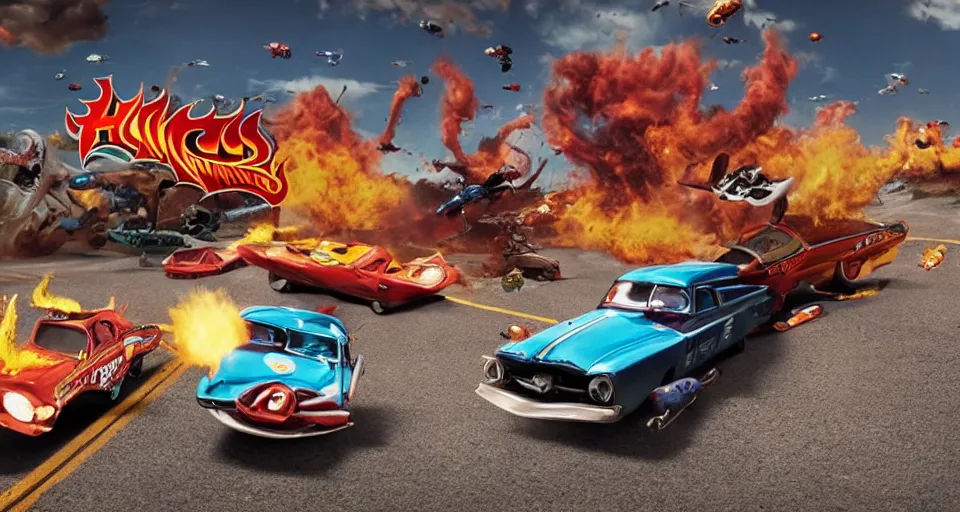 Prompt: film still of the Hot Wheels movie