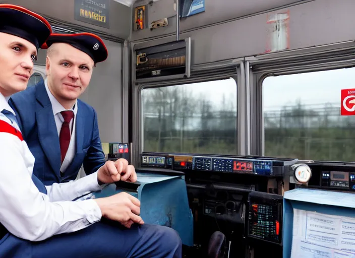 Image similar to train driver of the Russian Railways