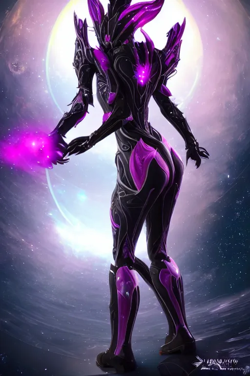 Prompt: galactic hyperdetailed elegant beautiful stunning giantess saryn prime warframe goddess rear shot, sharp spines, sharp metal ears, smooth purple eyes, smooth fuschia skin, silver armor, bigger than galaxy, epic proportions, epic scale, epic size, warframe fanart, destiny, furry, dragon art, goddess art, giantess art, furaffinity, octane render