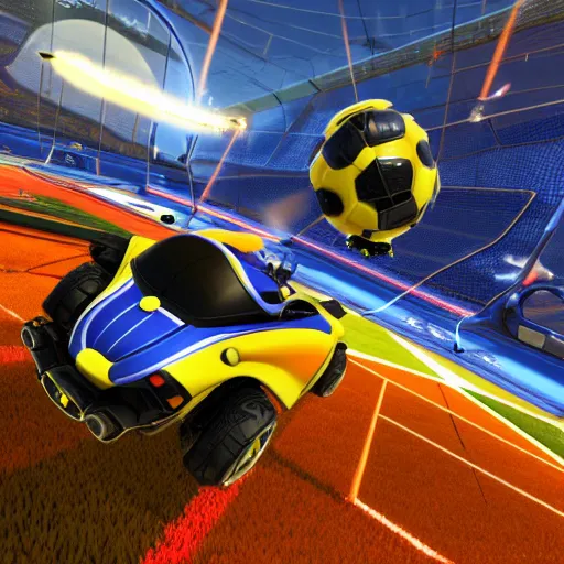 Image similar to an helicopter in rocket league, 4 k