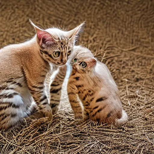 Prompt: national geographic professional photo of mew, award winning