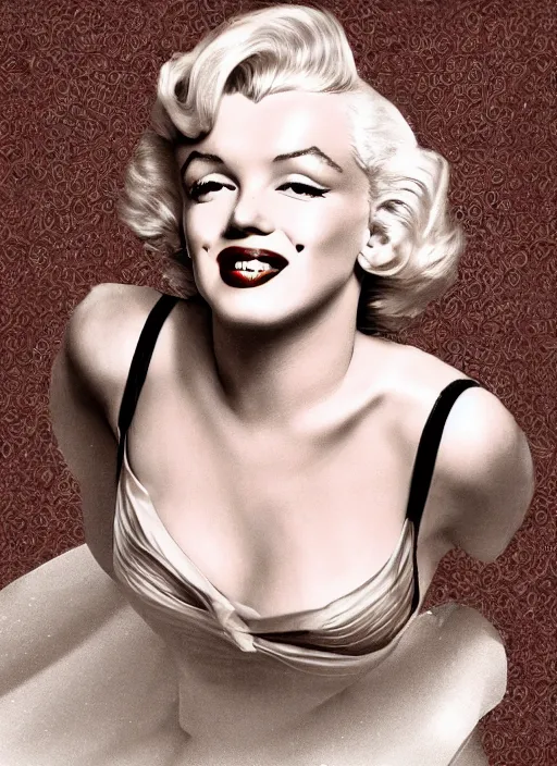 Prompt: Marilyn Monroe for Victorian Secret, full length shot, XF IQ4, 150MP, 50mm, f/1.4, ISO 200, 1/160s, natural light, Adobe Photoshop, Adobe Lightroom, DxO Photolab, Corel PaintShop Pro, rule of thirds, symmetrical balance, depth layering, polarizing filter, Sense of Depth, AI enhanced