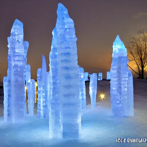 Image similar to ice palace that burns with blue fire