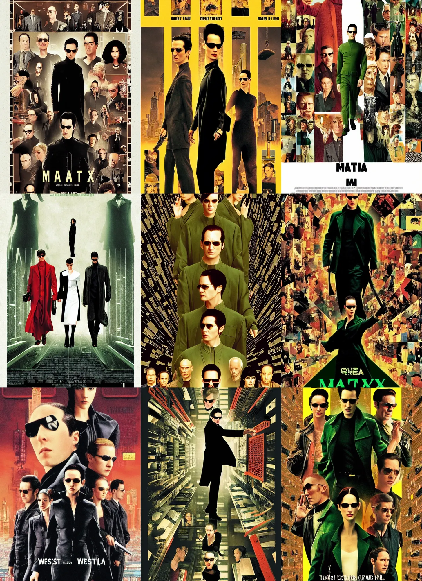 Prompt: matrix movie poster by wes anderson