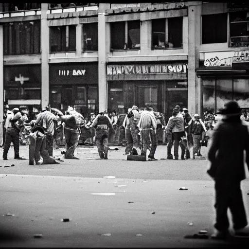 Image similar to after a riot, leica m 9, voigtlander 3 5 mm, depth of field, 1 9 3 0 s