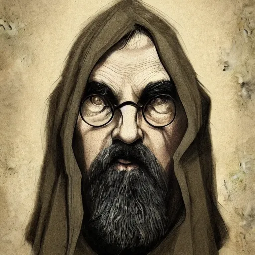 Image similar to a portrait of old harry potter, trending on artstation