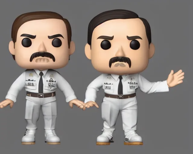 Image similar to full body 3d render of adolf hitler as a funko pop, packaging, studio lighting, white background, blender, trending on artstation, 8k, highly detailed