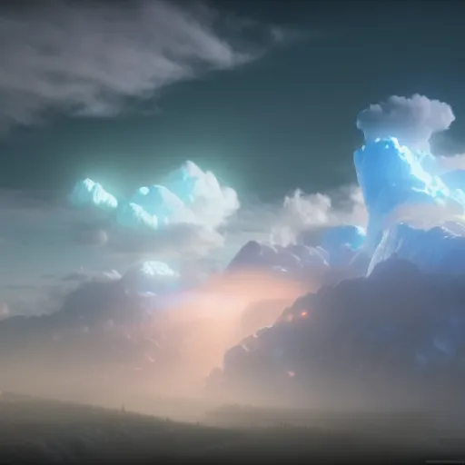 Prompt: ethereal magical heaven cloud landscape, highly detailed, 4k, HDR, award-winning, octane render, trending on artstation, volumetric lighting