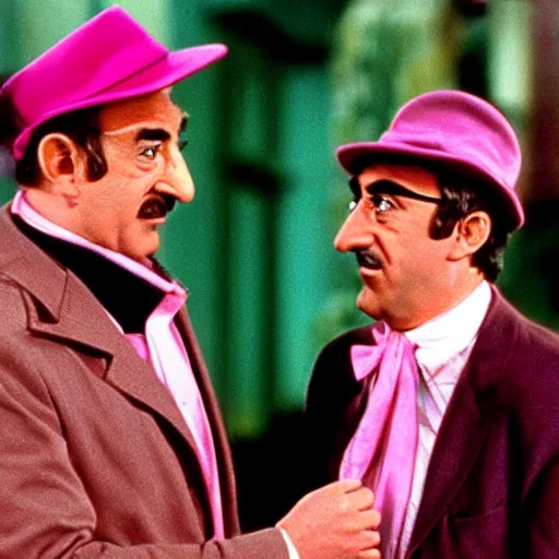 Prompt: scene from the pink panther with peter sellers