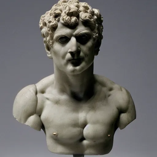 Image similar to marble bust from the devil, satan, demon