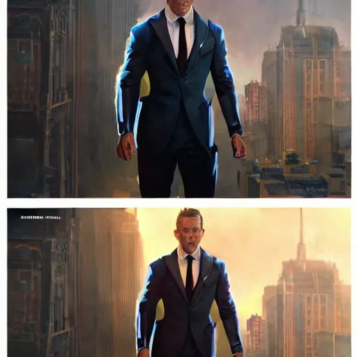 Image similar to ryan reynolds as spider - man, wearing a black and blue suit, cinematic, volumetric lighting, f 8 aperture, cinematic eastman 5 3 8 4 film, photorealistic by greg rutkowski, by stanley artgerm, by alphonse mucha