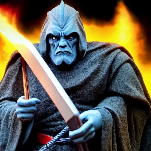 Prompt: Gandalf as DC Darkseid, dslr photo