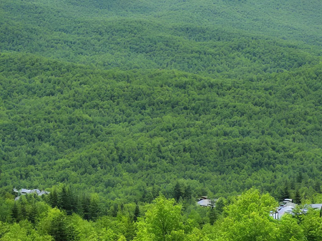 Prompt: blue green shanshui of the appalachian mountains of the laurentians