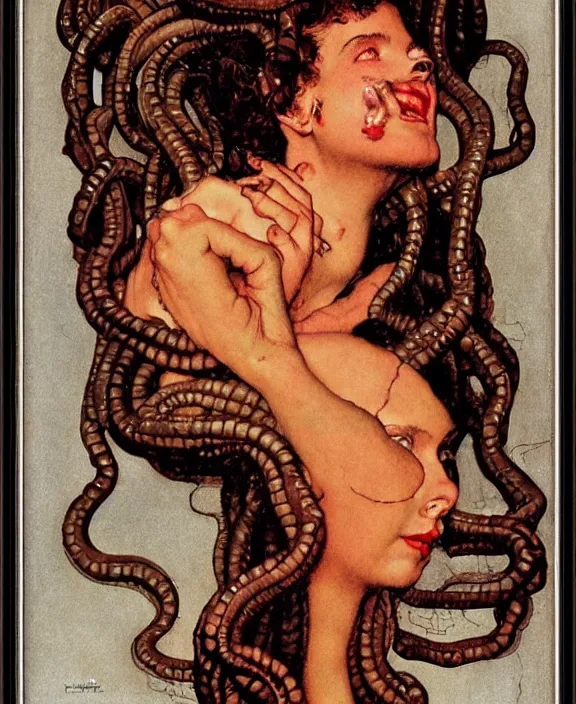 Image similar to medusa by norman rockwell