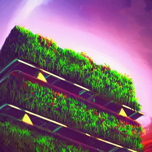 Image similar to a vertical farm by alena aenami