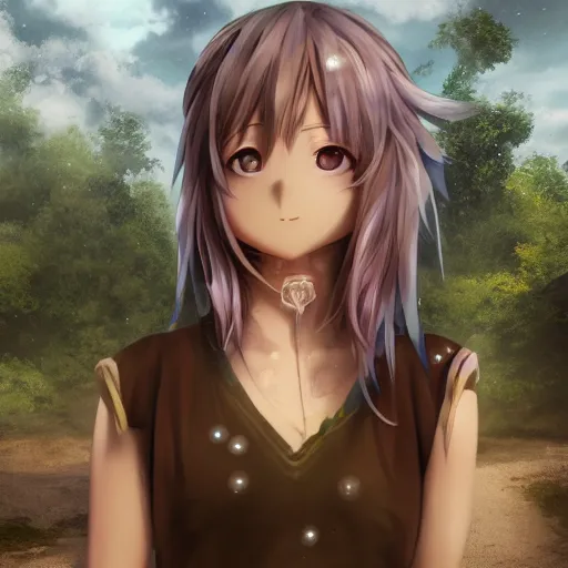 Prompt: Anime Teenage female Mage, outdoors lighting, astral background, detailed face,symmetrical face and body, confident, smile, detailed moisture, detailed droplets, detailed intricate hair strands, DSLR, ray tracing reflections, eye reflections, focused, unreal engine 5, vfx, post processing, post production, Arcane Style, 8k