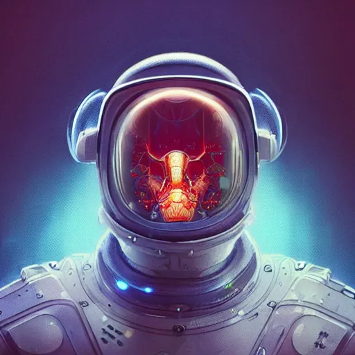 Prompt: hyperrealistic portrait of a squid monster astronaut, full body portrait, well lit, intricate abstract. cyberpunk, intricate artwork, by Tooth Wu, wlop, beeple. octane render,in the style of Jin Kagetsu, James Jean and wlop, highly detailed, sharp focus, intricate concept art, digital painting, ambient lighting, 4k, artstation