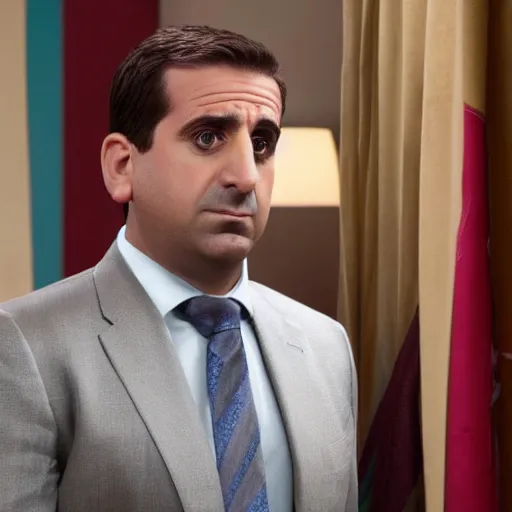 Image similar to a still of a kurdish! michael scott in the ofiice us, 8 k, high resolution