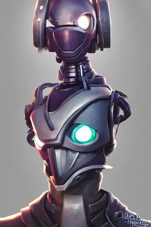 Image similar to epic mask helmet robot ninja portrait stylized as fornite style game design fanart by concept artist gervasio canda, behance hd by jesper ejsing, by rhads, makoto shinkai and lois van baarle, ilya kuvshinov, rossdraws global illumination radiating a glowing aura global illumination ray tracing hdr render in unreal engine 5