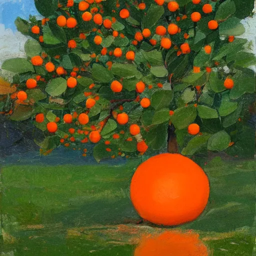 Prompt: an orange tree