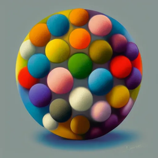 Prompt: goro fujita ilustration yarn ball of different colors by goro fujita, painting by goro fujita, sharp focus, highly detailed, artstation