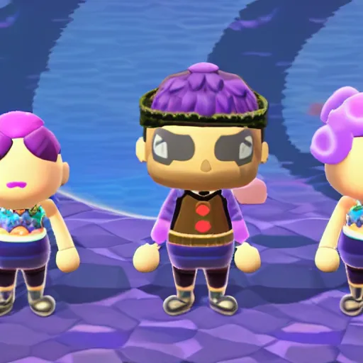 Prompt: thanos wearing a tutu in animal crossing