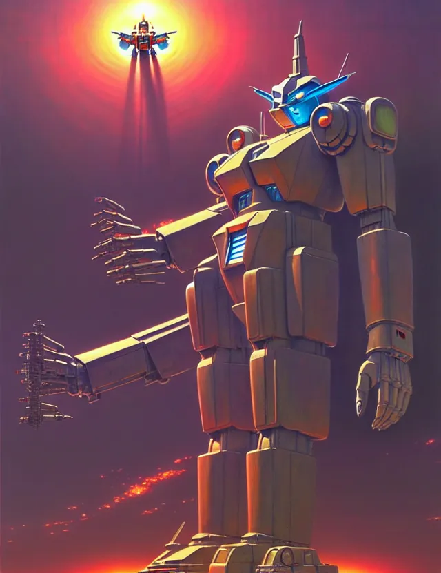 Prompt: a giant robot buddha mecha gundam, tim hildebrandt, wayne barlowe, bruce pennington, donato giancola, trending on artstation, cinematic composition, beautiful lighting, hyper detailed, 8 k, oil on canvas