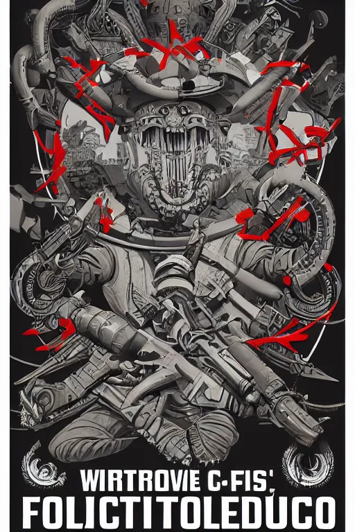 Image similar to a propaganda poster designed to convince people to enlist in the war against cthulu, futuristic, intricate, detailed, trending on artstation